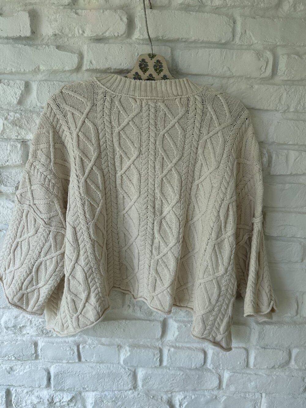 Free People Washed Ashore Cable Knit Sweater - Cream - Picture 5 of 5